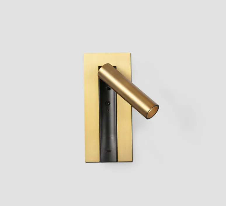 Applique*Faro Applique liseuse, en saillie / encastrable, Gabo, USB-C, , LED, 2700K, 394 lm, L8cm, H18,5cm - bronze