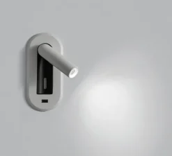 Applique*MDC Applique, liseuse encastrable, Palace USB, , LED, 3000K, 145 lm, L8cm, H18cm - blanc mat