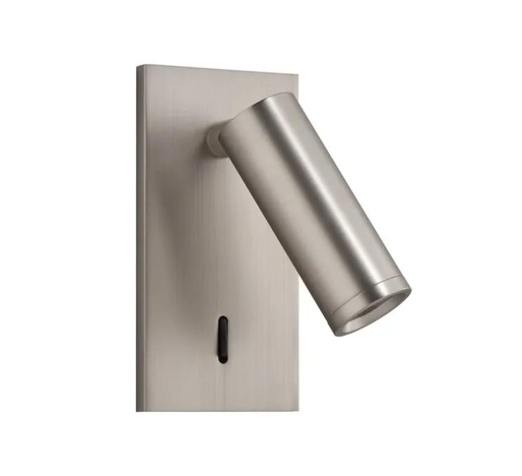 Applique, liseuse encastrable, Asia S, nickel mat, avec interrupteur, LED, 3000K, 145 lm, L6cm, H12cm - MDC