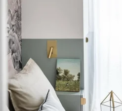 Applique*Faro Applique, liseuse, encastrable, SUAU, or satiné, avec interrupteur, LED, 3000K, 140lm, H17cm, L9,5cm - laiton satiné