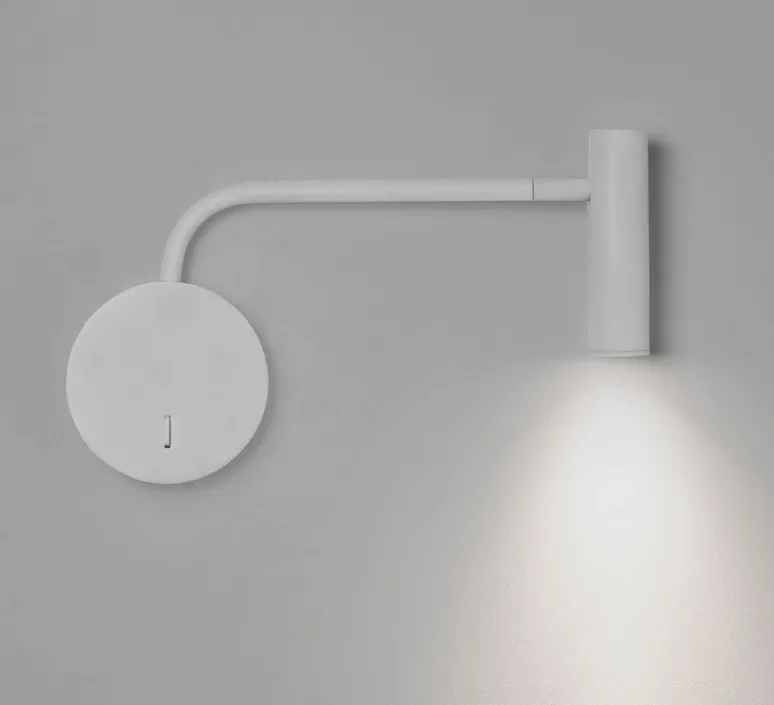 Applique*Astro Applique, liseuse, Enna, , IP20, LED, orientable, avec interrupteur, 104lm, 2700K, L10cm, H17,5cm - blanc mat