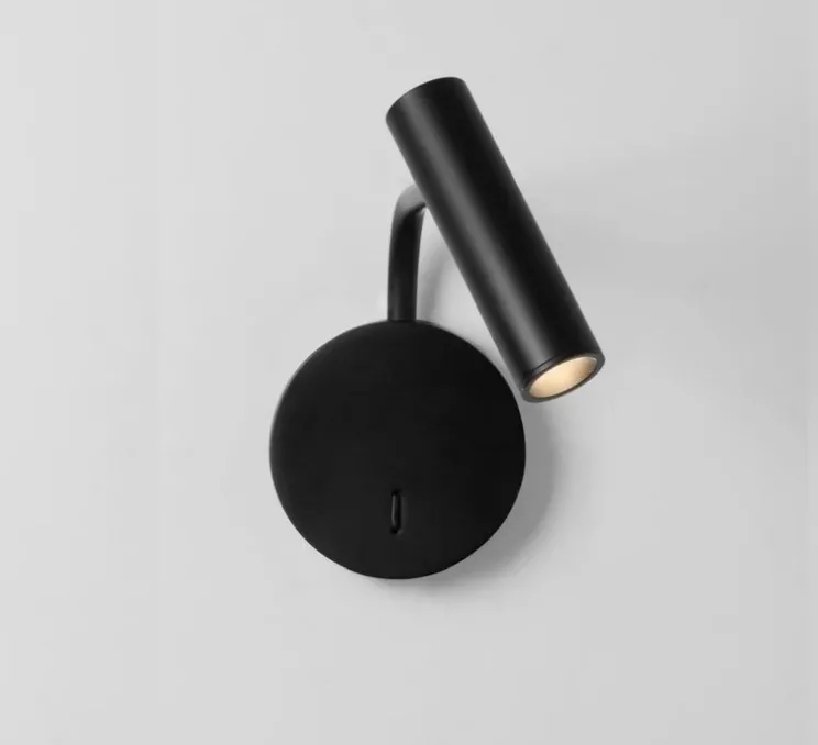 Applique, liseuse, Enna, noir mat, IP20, LED, orientable, avec interrupteur, 104lm, 2700K, L10cm, H17,5cm - Astro