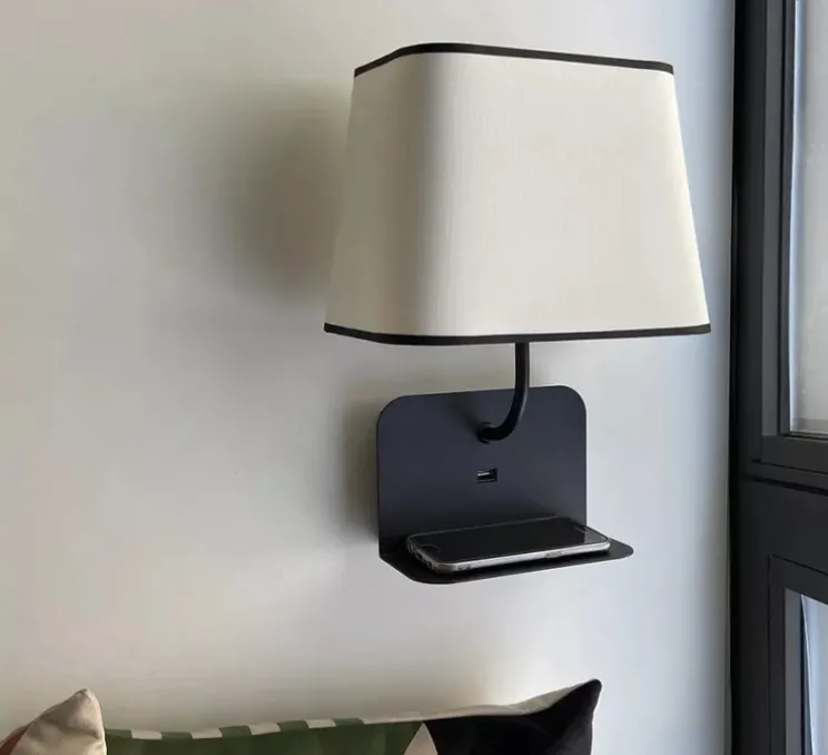 Applique, liseuse, Escale, blanc & noir, L25cm, H32cm - DesignHeure