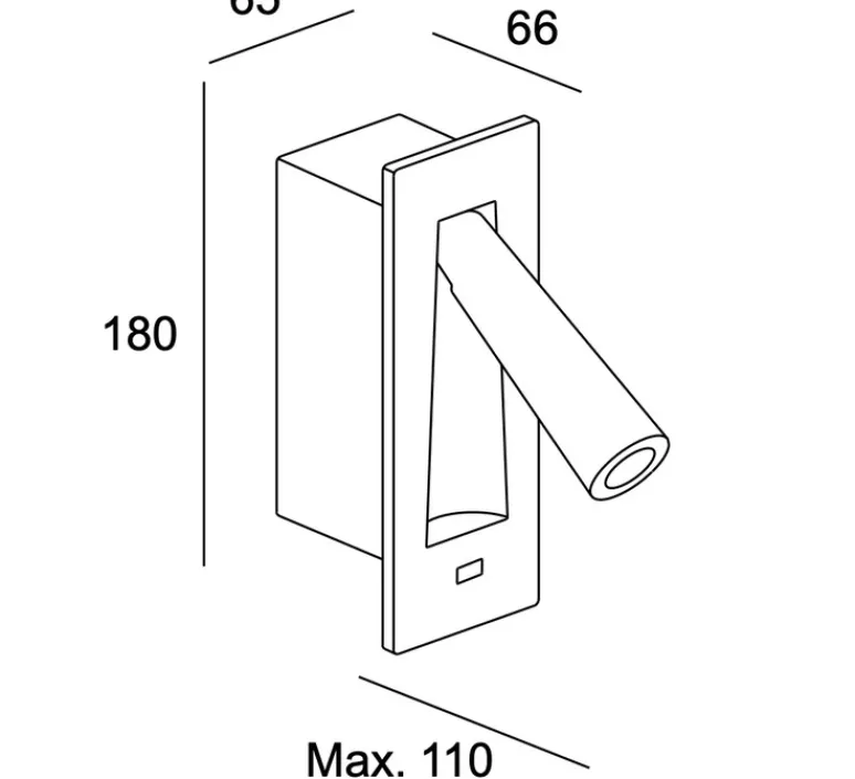 Applique*LEDS C4 Applique, liseuse, Gamma SR USB, , LED, 2700k, 137 lm, L6,5cm, H18cm - noir