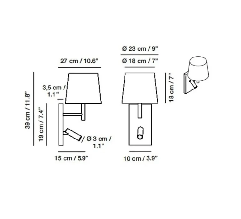 Enfants|Lampe*Carpyen Applique, Liseuse, Jerry Hotel, , L27cm, H39cm - blanc