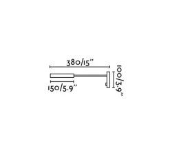 Applique, liseuse, Kale, noir, LED, 3000K, 120lm, L25cm, H38cm - Faro