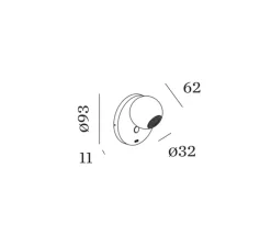Applique, liseuse, Leca Snooze 1.0, blanc, LED, 2700K, 240 lm, L9,3cm, H9,3cm - Wever&Ducré