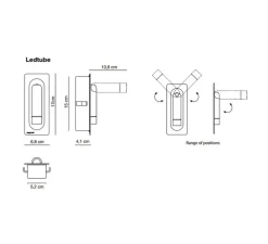 Applique, liseuse, Ledtube, aluminium, LED, 2700k, 150lm, H17cm - Marset