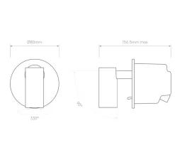 Plafonnier & Spot|Applique*Astro Applique, Liseuse, Micro Recess Switched, , LED, 2700K, 166lm, Ø9cm, H8cm - Lighting Noir mat