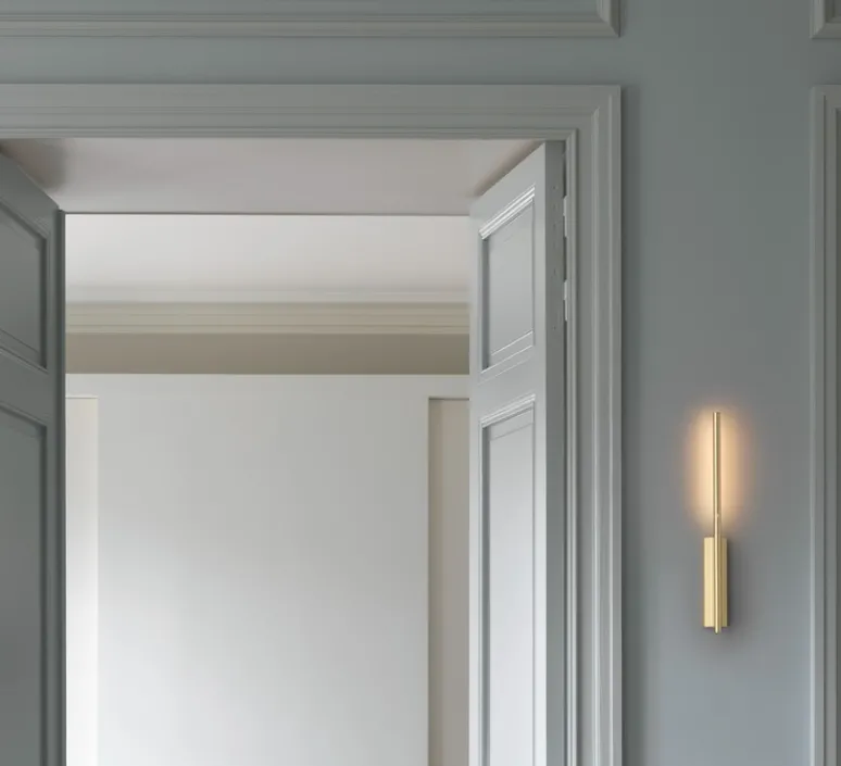 Applique*CVL Applique, Liseuse murale, Link 410, , LED, dimmable, 2700k, 240lm, L5cm, H41cm - laiton