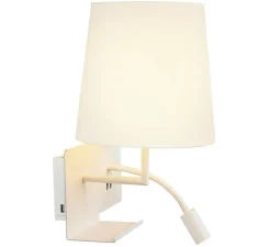 Applique, liseuse, Somnila Flex, version gauche, blanc, LED, 3000K, 120 lm, L32cm, H40cm - SLV
