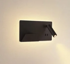 Applique*SLV Applique, Liseuse, Somnila Gauche, , LED, 3000K, 490 lm, L28cm, H16cm - noir