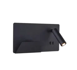 Applique*SLV Applique, Liseuse, Somnila Gauche, , LED, 3000K, 490 lm, L28cm, H16cm - noir