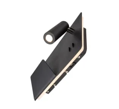 Applique*SLV Applique, Liseuse, Somnila Gauche, , LED, 3000K, 490 lm, L28cm, H16cm - noir