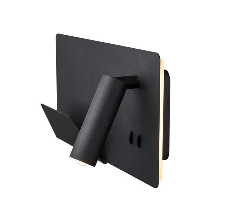 Applique*SLV Applique, Liseuse, Somnila Gauche, , LED, 3000K, 490 lm, L28cm, H16cm - noir