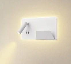 Applique*SLV Applique, Liseuse, Somnila Droite, , LED, 3000K, 490 lm, L28cm, H16cm - blanc