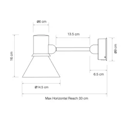 Applique, Liseuse, Type 80 W2, Grey Mist, L33cm, H16cm - Anglepoise