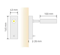 Applique*Tekni Led Applique liseuse, Vortex 2W sur rotule et patère, , LED, 2700K,L4,3cm, H14,5cm - Laiton Brossé vernis mat