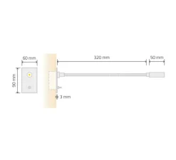 Applique, liseuse, Zoom W4731, noir structuré, L32cm, H9cm - Tekni Led