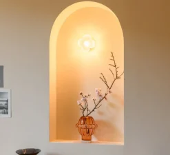 Enfants|Applique*Margaux Keller Collections Applique, Mimosa, , IP44, Ø16,7cm, H14,7cm - blanc, laiton