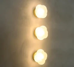 Enfants|Applique*Margaux Keller Collections Applique, Mimosa, , IP44, Ø16,7cm, H14,7cm - blanc, laiton