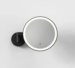 Applique miroir de salle de bain, Nagoya, noir mat, IP44, L25-34,5cm, H25cm - Astro