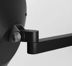 Applique miroir de salle de bain, Nagoya, noir mat, IP44, L25-34,5cm, H25cm - Astro