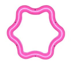 Applique, miroir lumineux, Supercurve étoile H77, rose, L85,5cm, H77,5cm - Seletti