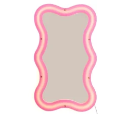 Applique*Seletti Applique, miroir lumineux, Supercurve H102, , L102,5cm, H59,77cm - rose