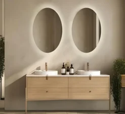 Applique*ACB Applique miroir lumineux, Adriana, , IP44, LED, 3000K, 3458 lm, L67cm, H110cm - aluminium
