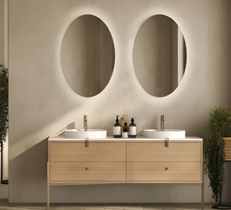 Applique*ACB Applique miroir lumineux, Adriana, , IP44, LED, 3000K, 3458 lm, L67cm, H110cm - aluminium