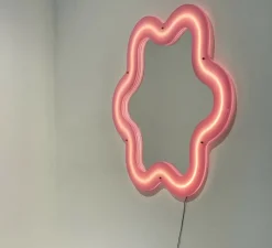 Applique*Seletti Applique, miroir lumineux, Supercurve fleur H108, , L118,5cm, H108cm - rose