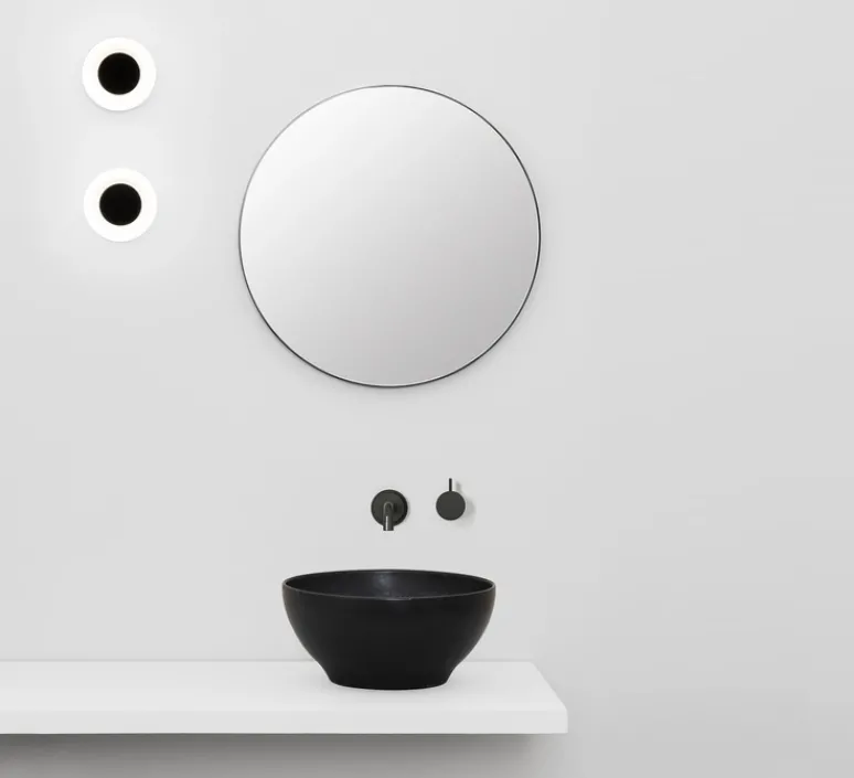 Applique*Faro Applique, Moy Led, , IP44, LED, 3000K, 220 lm, Ø14cm, P13cm - noir mat