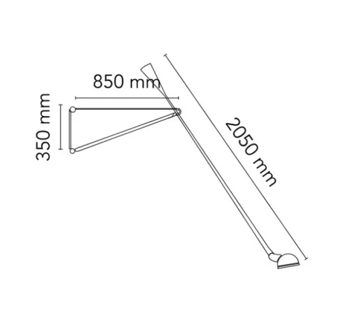 Applique murale, 265, blanc, L280cm, H35cm - Flos