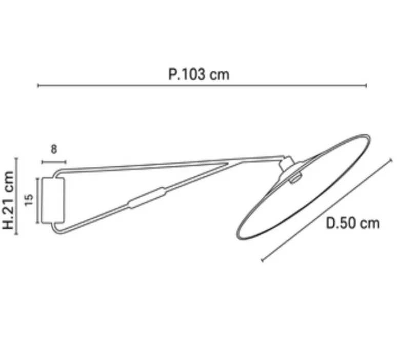 Applique*Market Set Applique murale à bras, Gatsby, , Ø50cm, P103cm - Sable