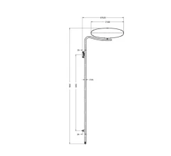 Applique*Astep Applique murale, 2065, , Ø53,8cm, H190cm - noir et blanc
