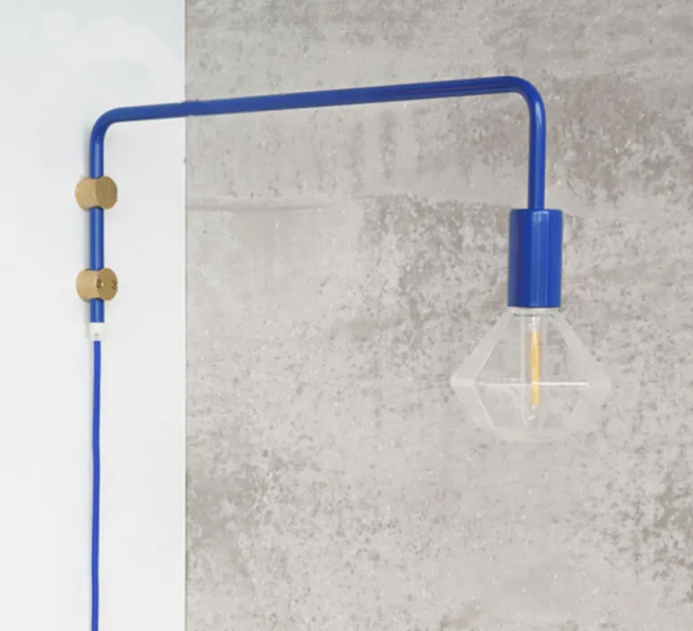 Applique*Zangra Applique murale à potence pivotante, adam, , L4,2cm, H21cm - bleu