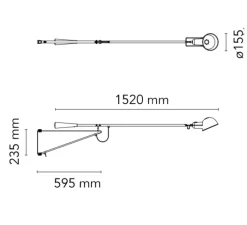 Enfants|Applique*Flos Applique murale, 265 Small, , L150cm, H24cm - blanc
