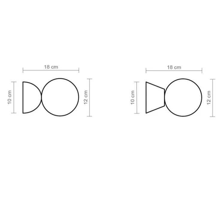 Applique murale, Abisal A Mini, albâtre, noir, L12cm, H12cm - Luxcambra