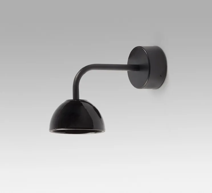 Applique murale, Absidiola A mini, directe, noir, LED, 2700K, 420 lm, L10cm, H16cm - Luxcambra