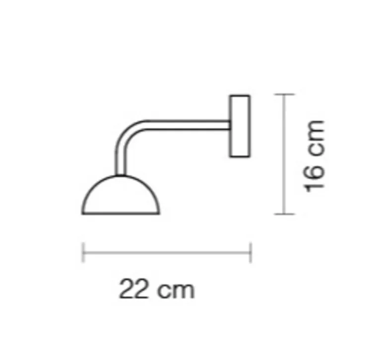 Applique*Luxcambra Applique murale, Absidiola A mini, directe, , LED, 2700K, 420 lm, L10cm, H16cm - beige, noir