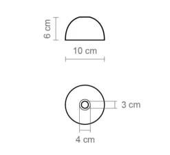 Applique*Luxcambra Applique murale, Absidiola A mini, directe, , LED, 2700K, 420 lm, L10cm, H16cm - beige, noir