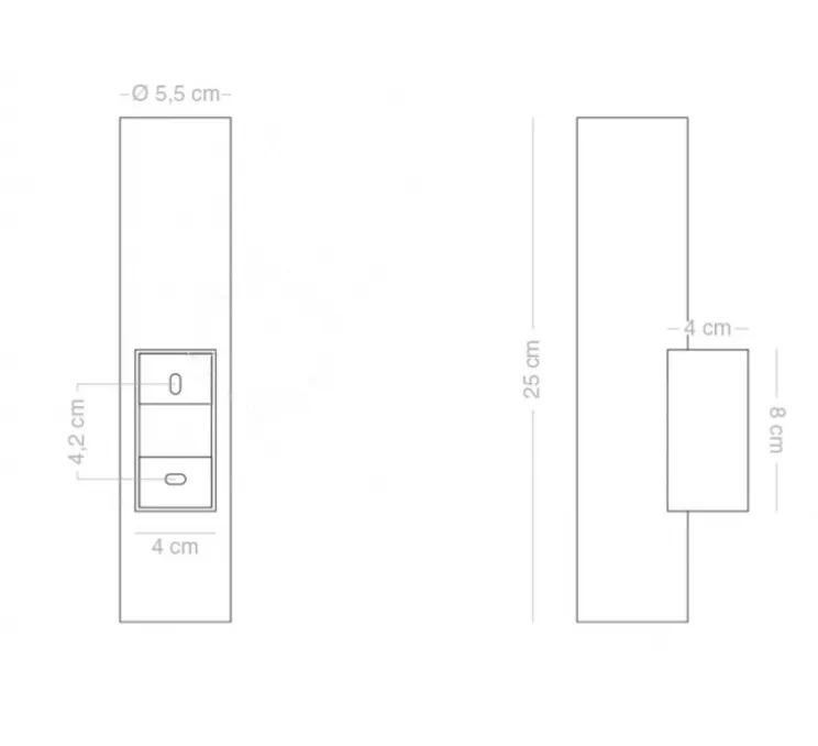 Applique murale, Ada, laiton, L5,5cm, H25cm - Zangra
