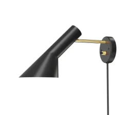 Applique*Louis Poulsen Applique murale, AJ, avec câble et interrupteur, , L24,7cm, H18cm - noir, laiton