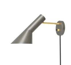 Applique*Louis Poulsen Applique murale, AJ, avec câble et interrupteur, , L24,7cm, H18cm - gris, laiton