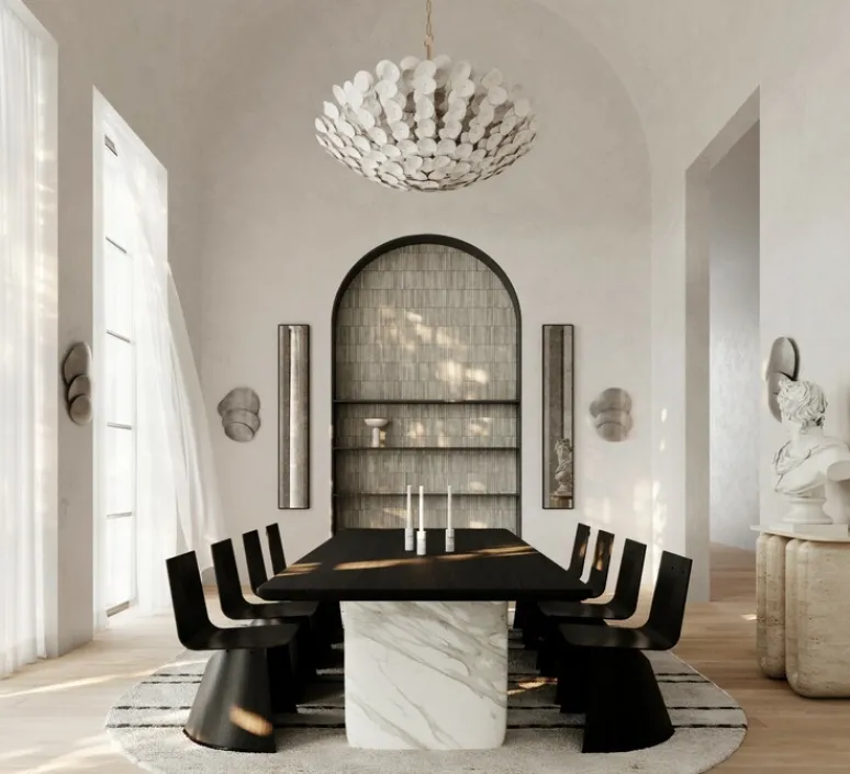 Applique*Hudson Valley Lighting Applique murale, Akemi, acier, L41,3cm, H56,51cm - feuille d'argent