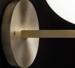 Applique murale, ALBA 176, laiton, opale, Ø26cm, H30cm - OLUCE