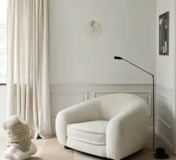 Applique*Contain Applique murale, Alba simple XL, , verre givré, Ø22cm, H9,5cm - Albâtre