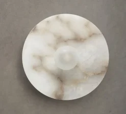 Applique*Contain Applique murale, Alba simple XL, , verre givré, Ø22cm, H9,5cm - Albâtre