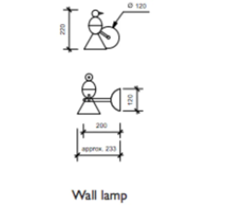 Applique*Atelier Areti Applique murale, Alouette Wall, , Ø22cm, H22cm - noir et or